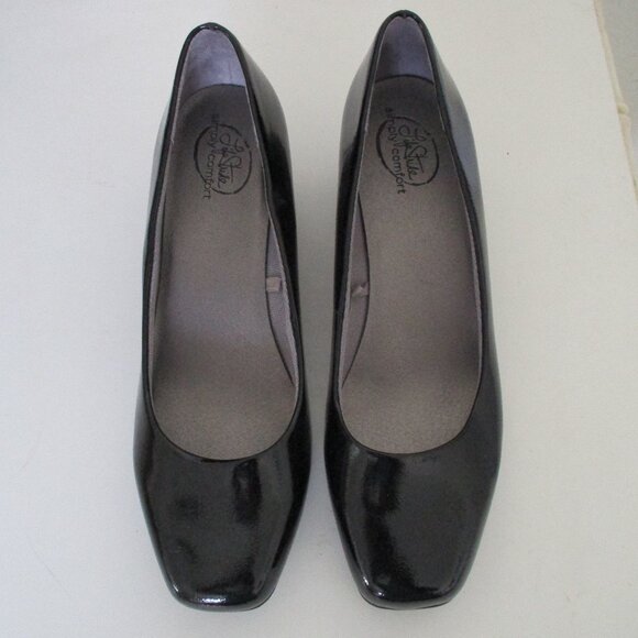 LifeStride Garam Womens Black Faux Patent Leather 1.75" Wedge Pump NWOB - 9M - Picture 3 of 7